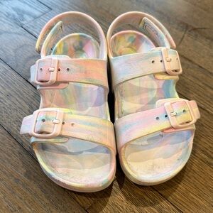 Girls Pastel Rainbow Sandals